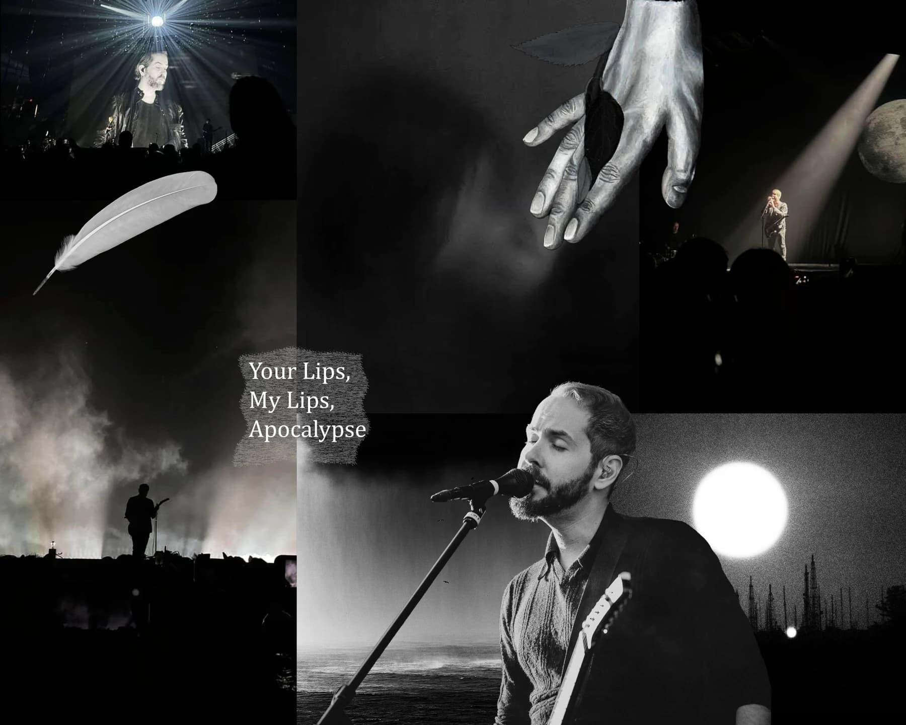 Monochrome editorial music collage poster created by Jash Prajapati